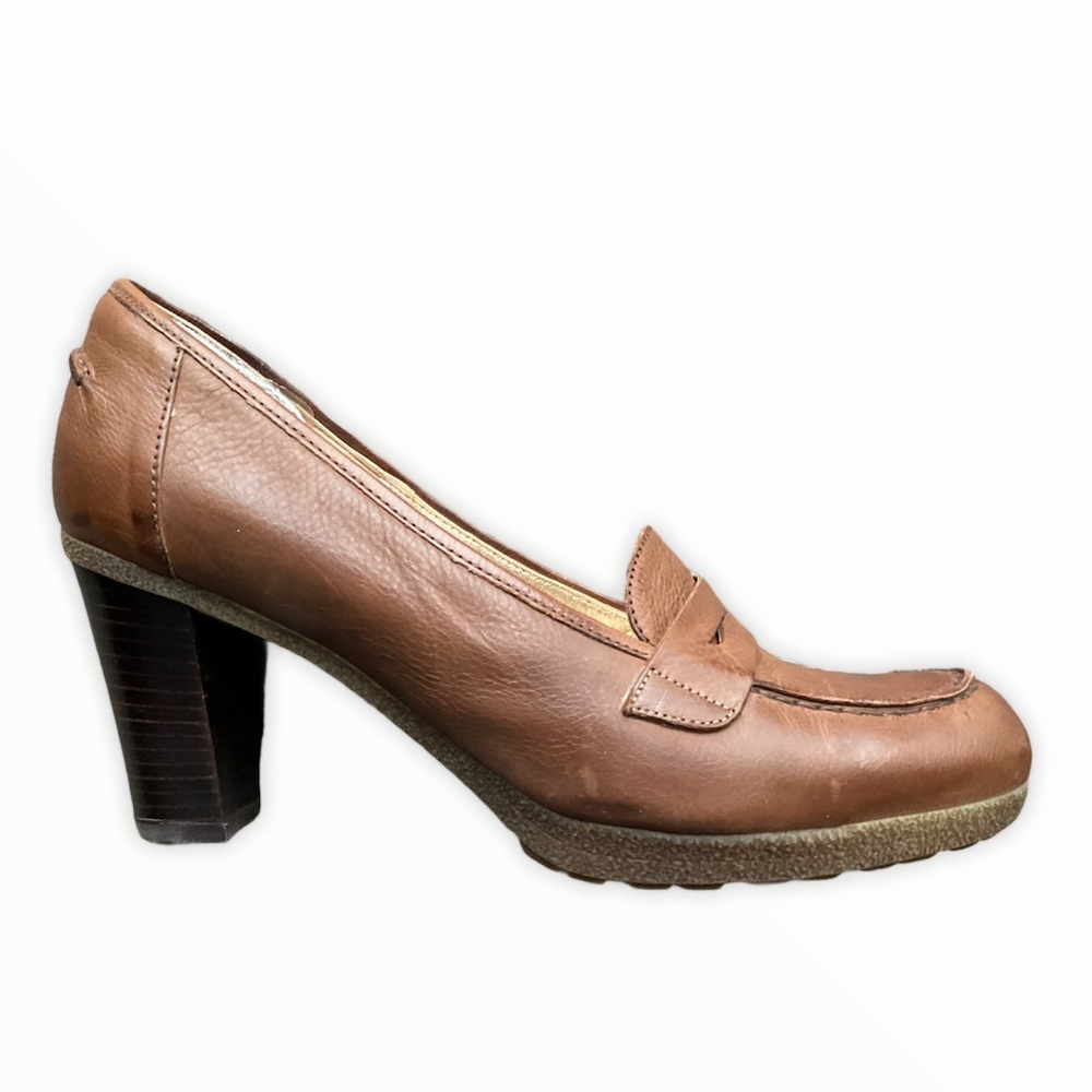 Ron White Penny Loafer With Stacked Heel